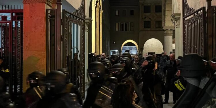 В Тбилиси на митинге против закона об «иноагентах» задержали 14 человек