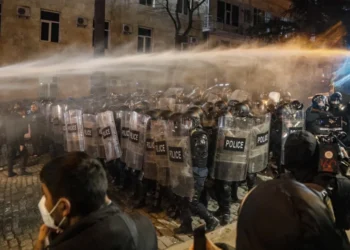 Спецназ применил газ и водометы на митинге у здания парламента в Тбилиси