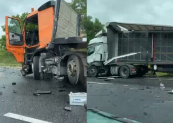 На трассе Оргеев — Резина столкнулись два грузовика. Сообщается о пострадавшем