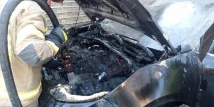 В столичном секторе Ботаника загорелся автомобиль