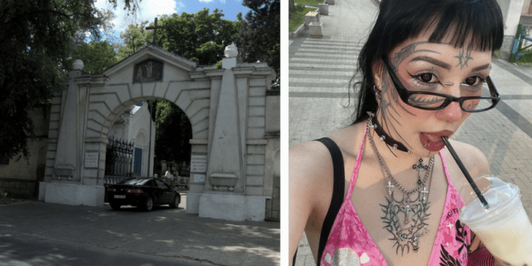 Девушка устроила откровенную фотосессию на Армянском кладбище: полиция начала расследование