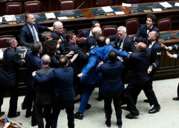 Итальянские депутаты устроили жёсткую драку в парламенте, пришлось вызывать скорую