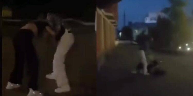 Bătaie ca în ring la Bălți: Două fete și-au împărțit pumni și picioare și s-au tras de păr în fața Teatrului „Vasile Alecsandri”