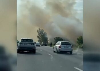 В Румынии из-за пожара в поле перекрыли участок важной трассы, остановлены несколько поездов