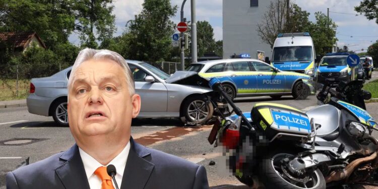 Escorta poliției pentru Viktor Orban, implicată într-un accident în Germania: un polițist a murit, altul e rănit grav