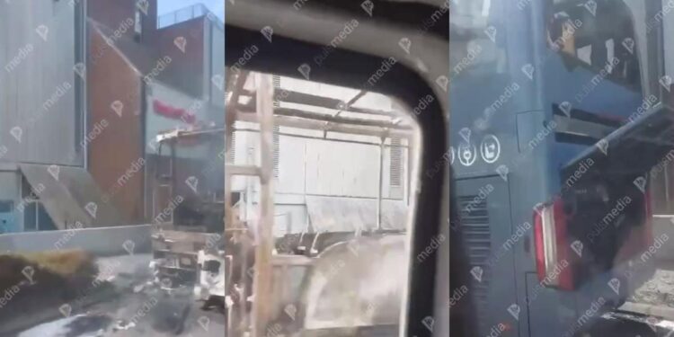 Autocar din Republica Moldova, mistuit de flăcări în Belgia