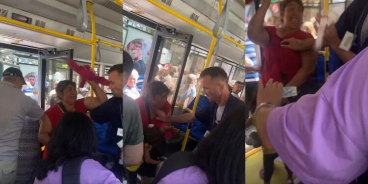 O femeie cu copil s-a luat la bătut cu un taxator al troleibuzului de ruta Nr.1 din Chișinău