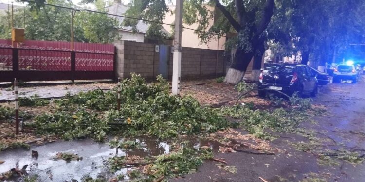 Без света и газа: в Глодянах разбушевалась непогода