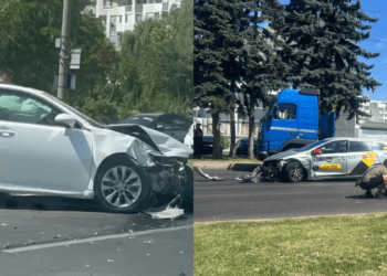 Accident violent în Capitală: Unul dintre șoferi, transportat la spital