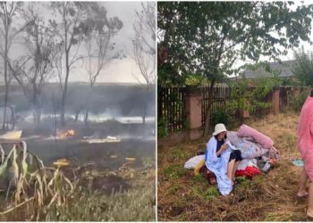 „În câteva minute a ars totul.” Mai multe case, făcute scrum în Slobozia: Un incendiu de vegetație s-a răspândit asupra locuințelor