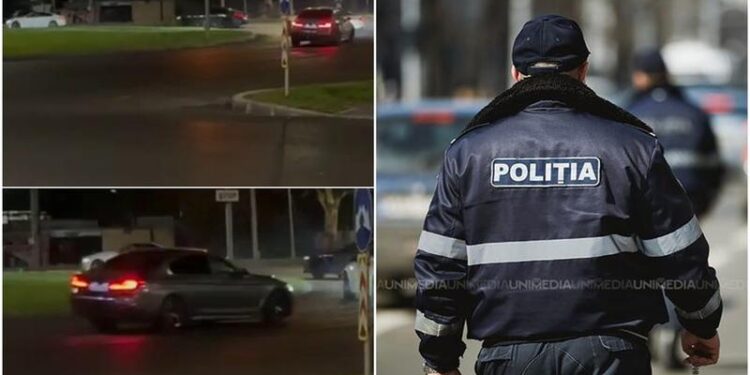 Drifturi nocturne în capitală. Poliția este pe urmele a 4 șoferi de BMW
