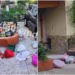 Au zburat pungi cu gunoi de la balconul unui apartament din capitală