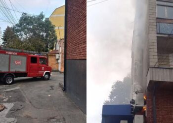 Incendiu în centrul capitalei: Un local de pe strada A. Șciusev dintr-un bloc de locuit, cuprins de flăcări