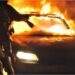 Incendiu pe traseul Ungheni-Chișinău. Un automobil a fost mistuit de flăcări