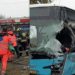 Șase persoane rănite în accidentul cu autobuzul de rută de la Tohatin: Șoferul care a intrat cu mașina în transportul public, blocat între fiare