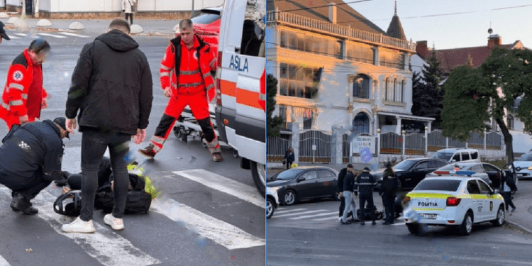 Un tânăr de 18 ani a fost spitalizat, după ce a ajuns cu trotineta electrică într-un Ford