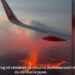Erupție vulcanică, văzută din avion