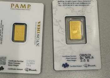 Poliția de Frontieră din Chișinău descoperă lingouri de aur nedeclarate într-un bagaj al unui pasager