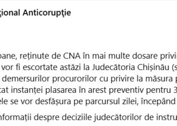 Percheziții în dosarele de corupție din Primăria Chișinău: șapte persoane reținute