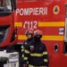 Incendiu puternic într-o clădire din Romînia . Pompierii intervin cu șapte autospeciale