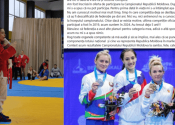 Scandal la Campionatul Național de Sambo: Paulina Eșanu-Sîli protestează cu copilul în brațe după excluderea din competiție
