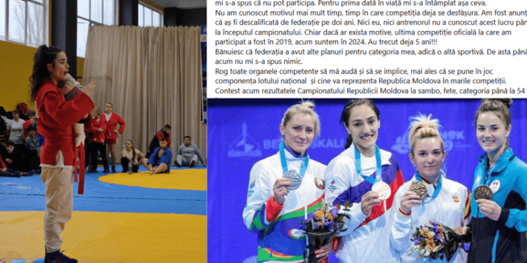 Scandal la Campionatul Național de Sambo: Paulina Eșanu-Sîli protestează cu copilul în brațe după excluderea din competiție