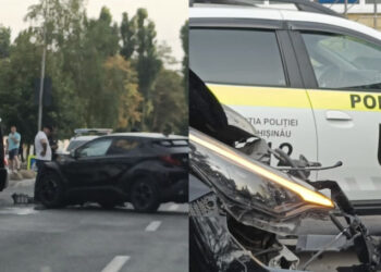 Accident pe bulevardul Trăian din Chișinău: Două mașini avariate, fără victime