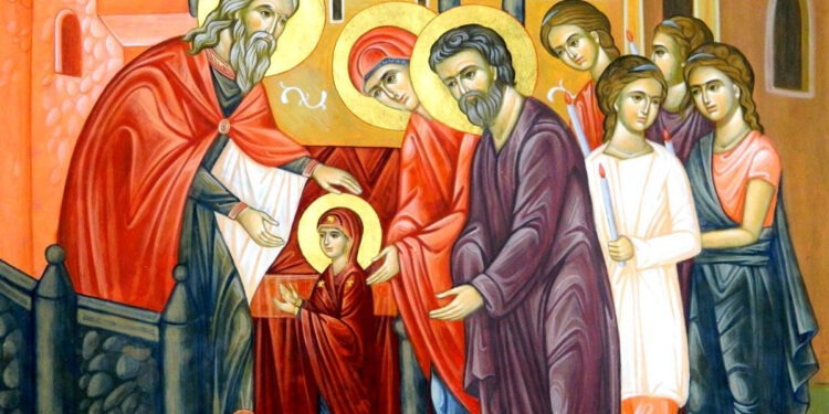 Sărbătoarea Vovideniei: Creștinii celebrează Intrarea Maicii Domnului în biserică
