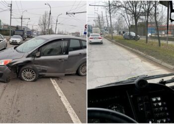 BMW и Ford столкнулись на улице Узинелор в столице: один из водителей ищет записи момента аварии