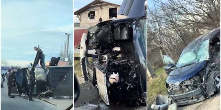 Imagini șocante după accidentul fatal de la Ciorescu: Microbuzul și Toyota distruse complet