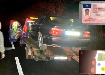 Poliția din Orhei a oprit un șofer în stare de ebrietate: BMW-ul a fost transportat la parcarea specială