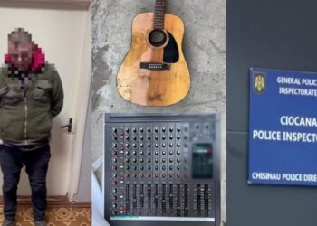 Poate voia să devină artist? Un bărbat a furat dintr-un depozit din Chișinău instrumente muzicale
