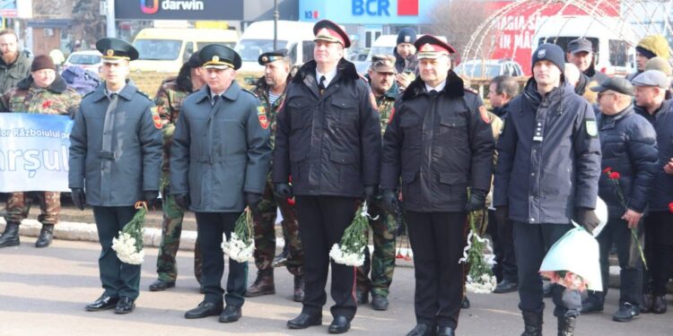 Comemorare a eroilor căzuți pentru independența Republicii Moldova la Bălți