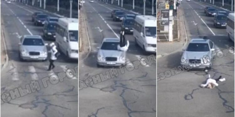 Accident grav în Bender: O femeie, lovită pe trecerea de pietoni de un Mercedes