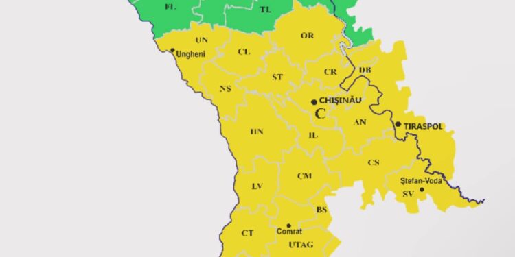 Avertizare meteo Cod Galben în Moldova: Lapoviță și ninsoare până pe 3 februarie