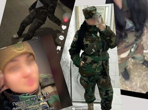 Tânără amendată pentru postarea de videoclipuri în uniformă militară pe TikTok