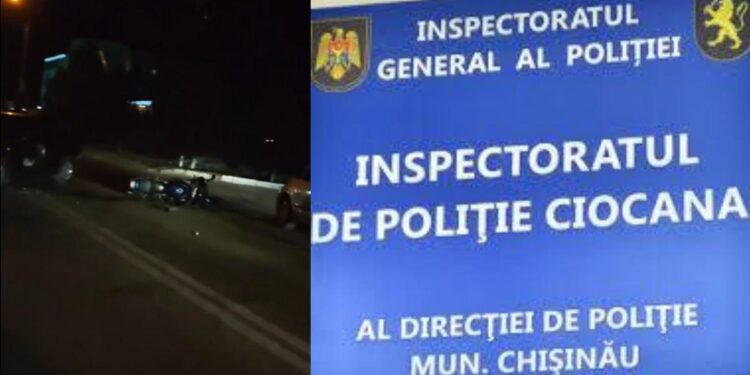 Accident în Chișinău: Un tânăr lovit de un automobil condus de un polițist