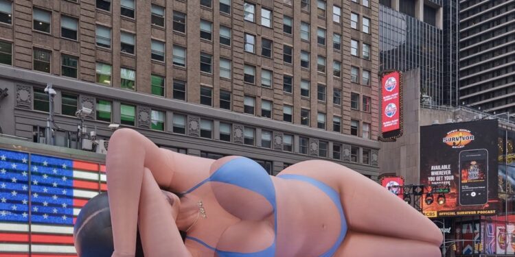 Kim Kardashian „uriașă” în Times Square: Reacții  la o campanie publicitară îndrăzneață