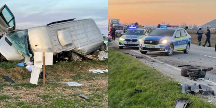 Серьезная авария в Румынии: Три человека погибли, после того как микроавтобус столкнулся с грузовиком