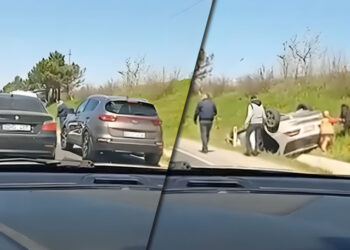 Accident rutier la Orhei: Două femei rănite după ce mașina s-a răsturnat într-un șanț