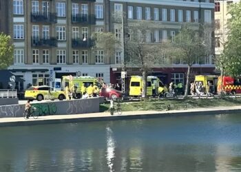 При наезде автомобиля на толпу в Копенгагене пострадали 11 человек