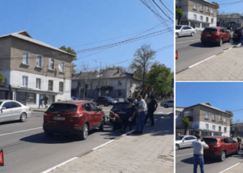 Mașina unei Școli Auto, lovită de un Nissan Qashqai la Orhei: Ce spune Poliția
