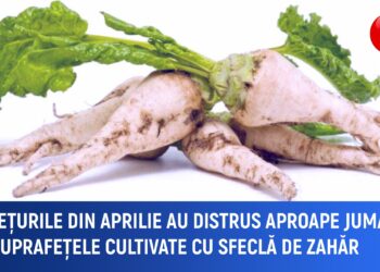 Înghețurile din aprilie au distrus aproape jumătate din suprafețele cultivate cu sfeclă de zahăr