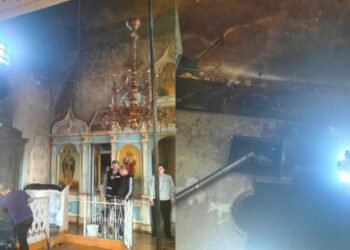 В одной из церквей в Окнице произошел пожар