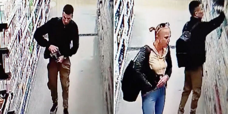 Furt în plină zi: Un cuplu a furat produse dintr-un magazin din Chișinău