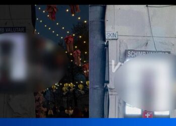 Svastica, din nou pe străzile Chișinăului: Simboluri naziste proiectate pe panouri electronice, autoritățile nu intervin |VIDEO