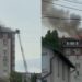 Alertă la Durlești. La o mansardă de la etajul 10 al unui bloc de locuit a izbucnit un incendiu