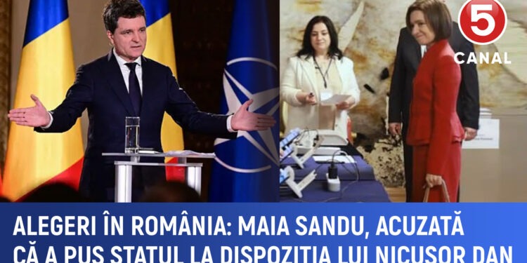 Alegeri în România: Maia Sandu, acuzată că a pus statul la dispoziția lui Nicușor Dan