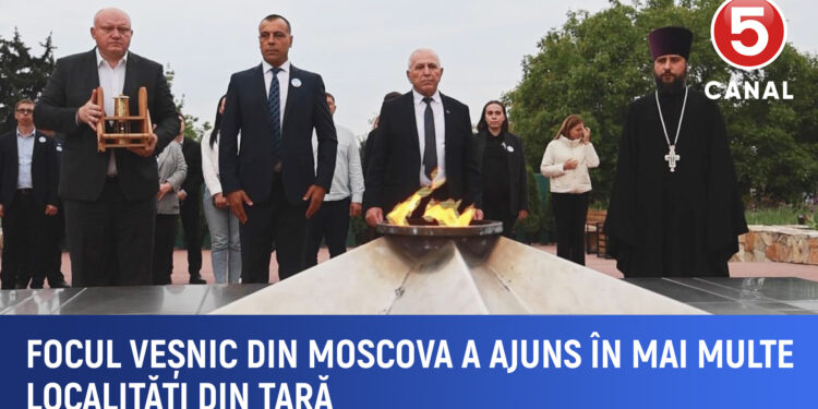 Focul Veșnic din Moscova a ajuns în Moldova: Un omagiu pentru eroii Marelui Război
