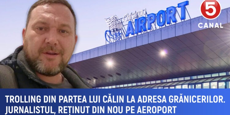 Jurnalistul Gabriel Călin reținut din nou pe Aeroportul Chișinău: Cum a „trolat” grănicerii cu un plic secret